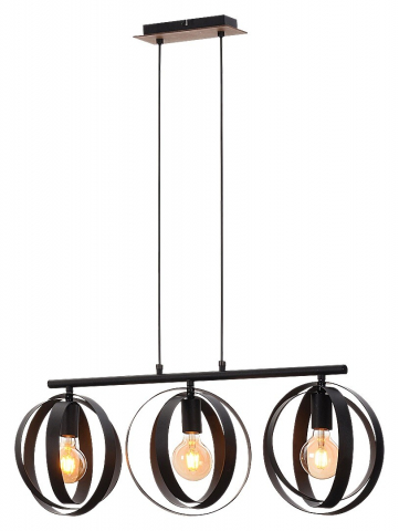 SUSPENSII CU LED - PENDUL CORTADO 3X40W E27 NEGRU