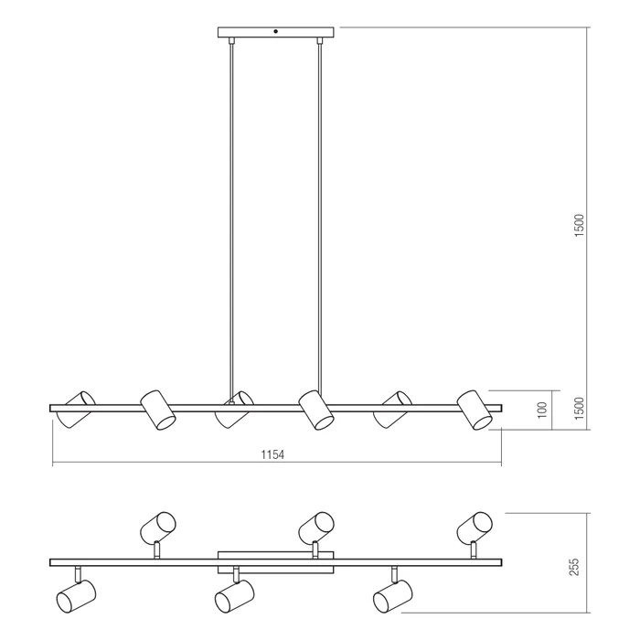 PENDUL CRIUS 6X35W GU10 [2]