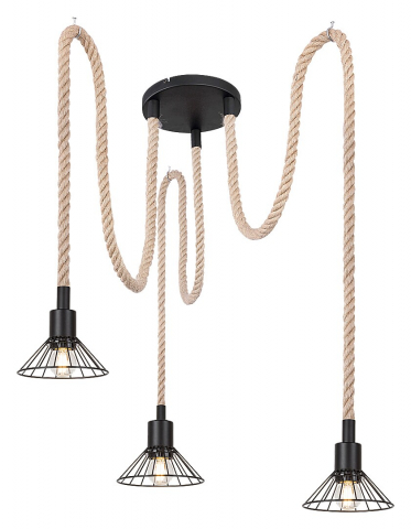 SUSPENSII VINTAGE - PENDUL DARYL 3X40W E27