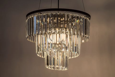 CANDELABRE CRISTAL & PENDULE - PENDUL de CRISTAL ELOISA - 3X25W - E27