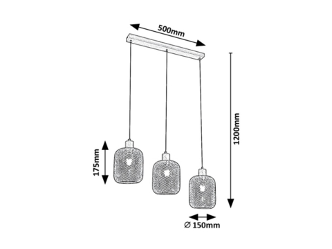 PENDUL GRENDEL 3X60W E27 [1]