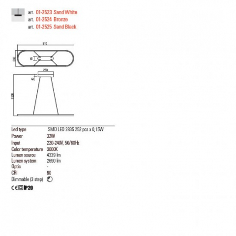 PENDUL LAP LED AURIU 32W DIMABIL 3000K 2690LM [1]