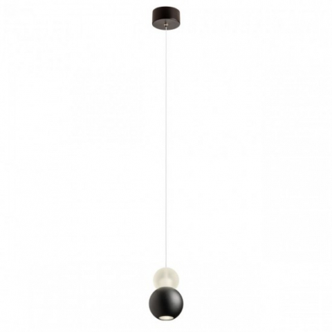 SUSPENSII CU LED - PENDUL LED AOBA ALB/NEGRU 1X8W LC