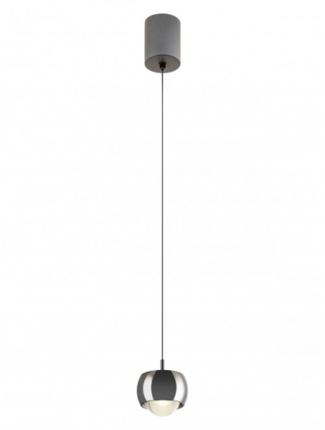 SUSPENSII CU LED - PENDUL LED AVES  crom negru, LED, 12W, 720 lumeni, 3000K, D.10 cm