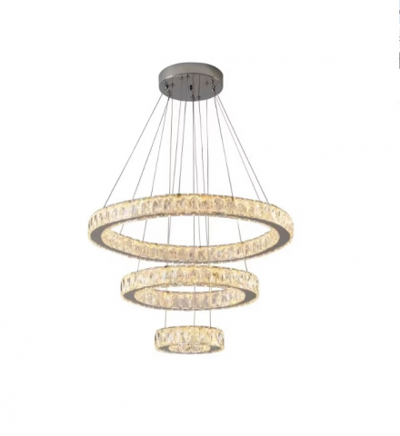 CANDELABRE CRISTAL & PENDULE - PENDUL LED CRISTAL CROM 3 CERCURI
