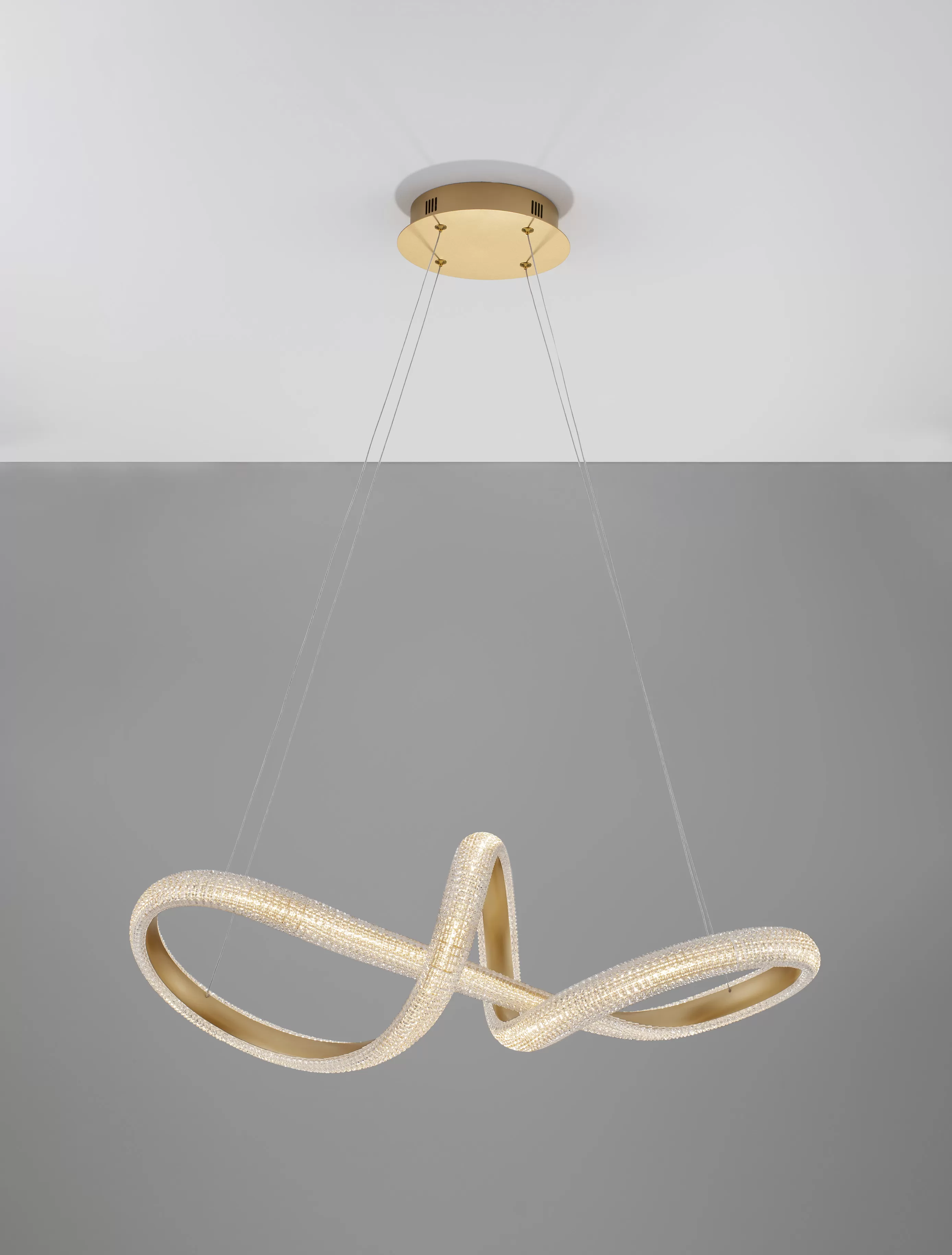 CANDELABRE CRISTAL & PENDULE - PENDUL LED MEDORA 1X42W LC GD