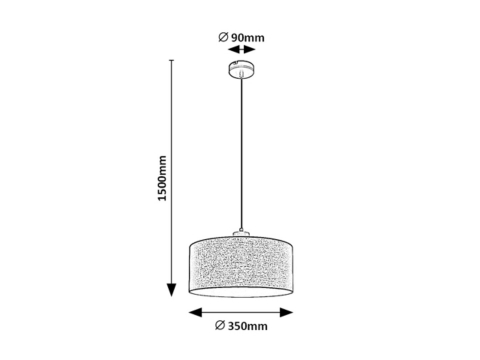 PENDUL MIGUEL 1X40W E27 NEGRU [2]