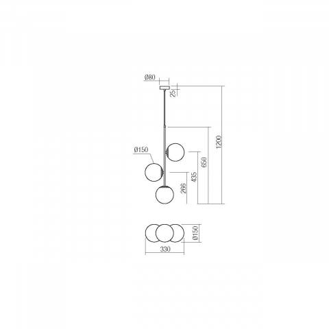 PENDUL NIVA 3X28W E14 [2]