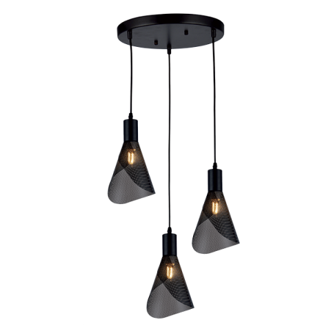 ■ ILUMINAT DE INTERIOR - PENDUL PARIS 3XE14 NEGRU