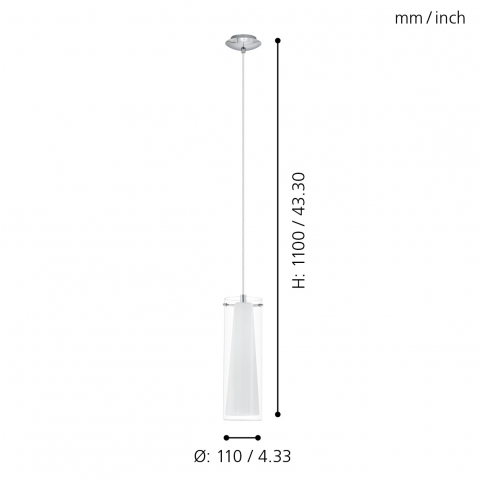 PENDUL PINTO 1X60W CROM [2]