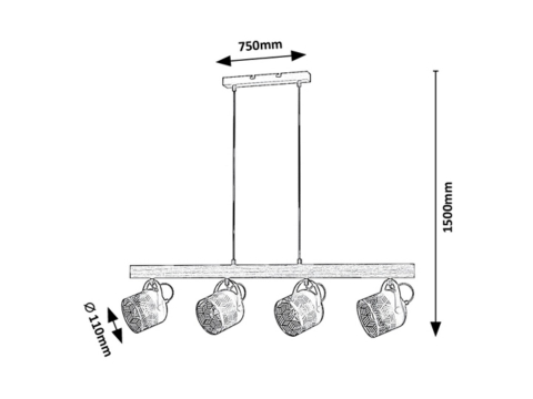 PENDUL ROTEM 4X40W E14 [1]