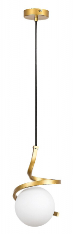 ■ ILUMINAT DE INTERIOR - PENDUL SABARI 1X20W E27 GLOB ALB/AURIU