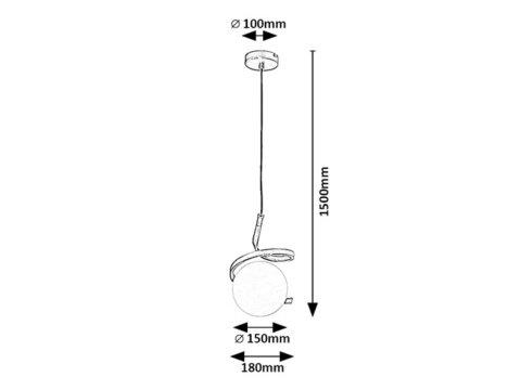 PENDUL SABARI 1X20W E27 GLOB ALB/AURIU [4]