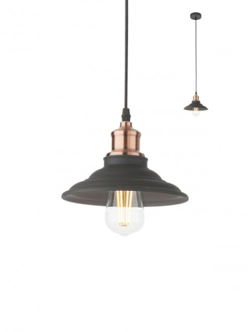 ■ ILUMINAT DE INTERIOR - PENDUL SPINNER 1XE27 BK+GOLD