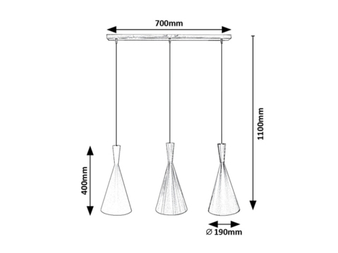 PENDUL TRINCOLA 3X40W E27 [2]