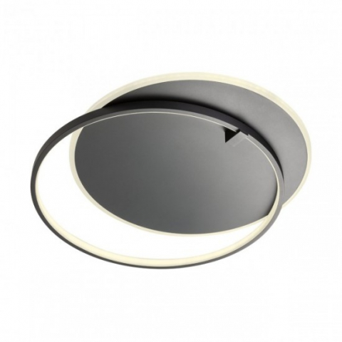 ■ ILUMINAT DE INTERIOR - Plafoniera Arp negru LED, 45W, alb cald 3000K, L.57 cm