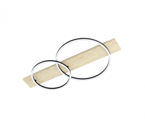 ■ ILUMINAT DE INTERIOR - PLAFONIERA BOIAL lemn maro/plastic alb - 1x12w