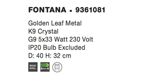 Plafoniera Cristal 5 becuri X G9 Fontana [2]