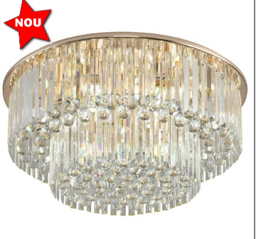 ■ ILUMINAT DE INTERIOR - Plafoniera Cristal 80 cm aurie