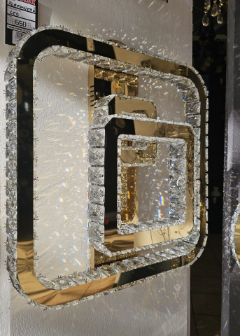 PLAFONIERE CRISTAL - PLAFONIERA DE CRISTAL PATRATA cu LED