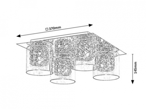 PLAFONIERA DUCHESS 4XG9 40W [1]