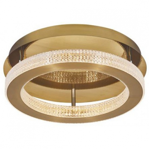 PLAFONIERE CRISTAL - Plafoniera Fiore, auriu, LED, 40W, 2139 lumeni, alb cald 3000K, D40cm