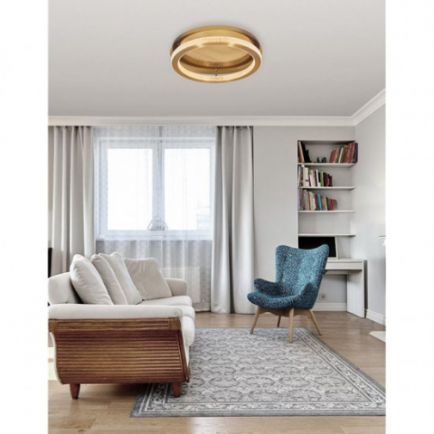 Plafoniera Fiore, auriu, LED, 40W, 2139 lumeni, alb cald 3000K, D40cm [2]