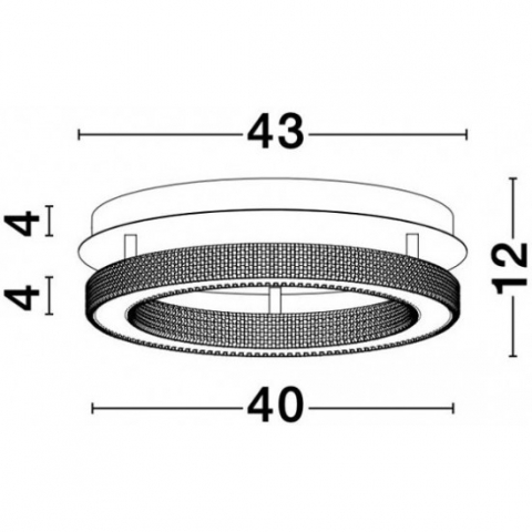 Plafoniera Fiore, auriu, LED, 40W, 2139 lumeni, alb cald 3000K, D40cm [1]