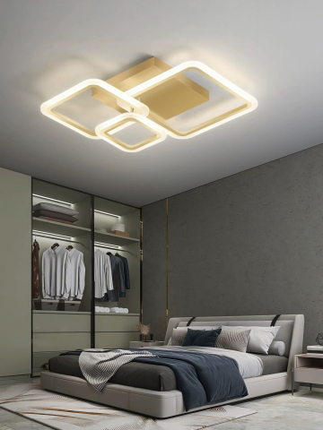 ■ ILUMINAT DE INTERIOR - PLAFONIERA LED AURIE PATRATA CU TELECOMANDA 1X88W