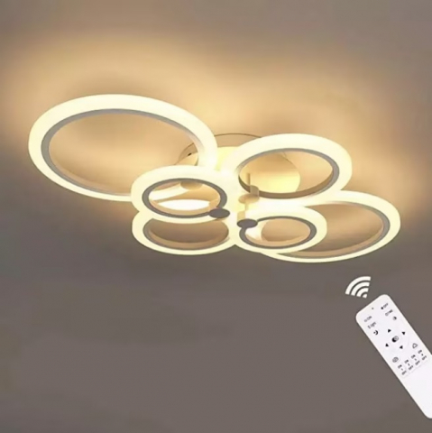 PLAFONIERA LED cu telecomanda, 3 tipuri de lumina, intensitate reglabila, 160 W, Alb [2]