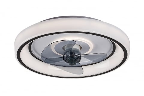 ■ ILUMINAT DE INTERIOR - PLAFONIERA LED CU VENTILATOR HORACIO 1X67W 3 NUANTE DE LUMINA SI TELECOMANDA