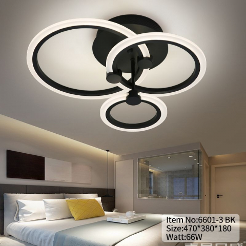 ■ ILUMINAT DE INTERIOR - PLAFONIERA LED NEGRU 1X66W