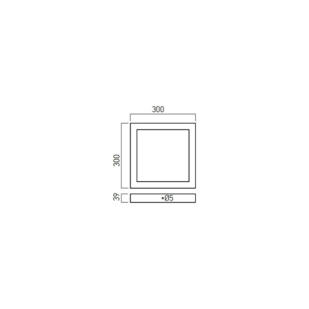 Plafoniera LED patrata XFORM 30W IP40  MWH [1]