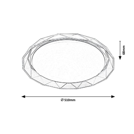 PLAFONIERA LED RABALUX ARCADIA 3482 48W 3000K [1]