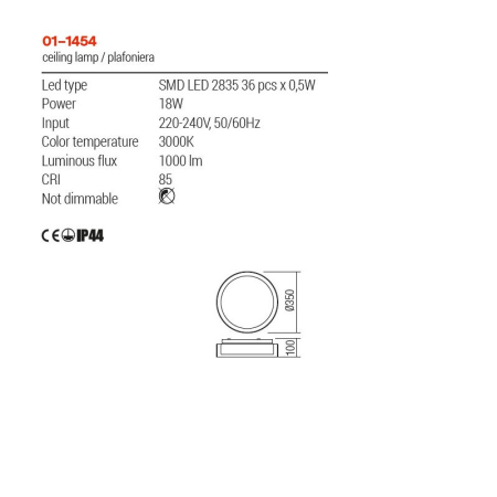 PLAFONIERA LED REDO NAJI 01-1454 [1]