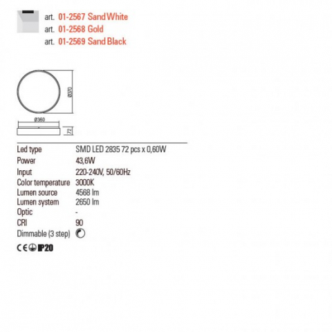 PLAFONIERA LED YOMO AUR 1X43.6W LC [1]
