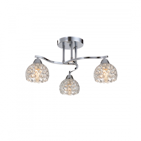 CANDELABRE CRISTAL & PENDULE - PLAFONIERA LIZA CROM 3X40W