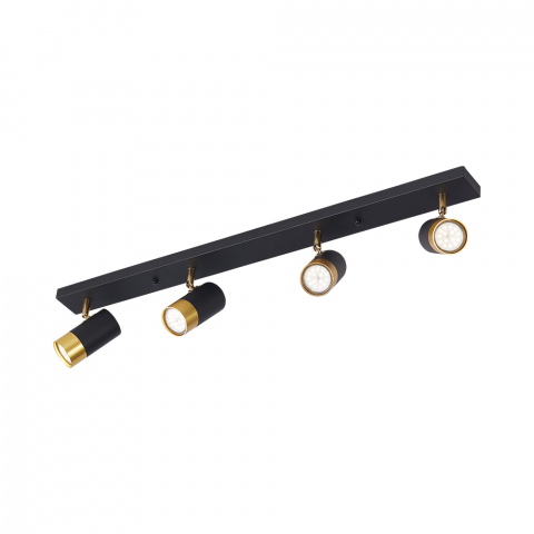 PLAFONIERE MODERNE - PLAFONIERA (negru+auriu) 4xGU10