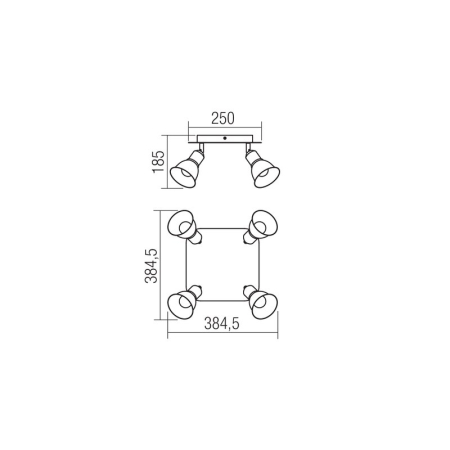 PLAFONIERA OLAF 04-466 4X12W E14 [1]
