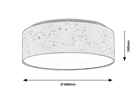 PLAFONIERA OTILIA LED 1X22W GRI [1]
