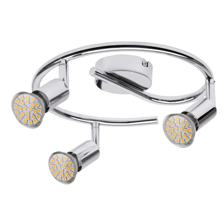 ■ CORPURI DE ILUMINAT - PLAFONIERA  6989 NORTON LED  CU SPOTURI CROM GU10 3 50W D270MM