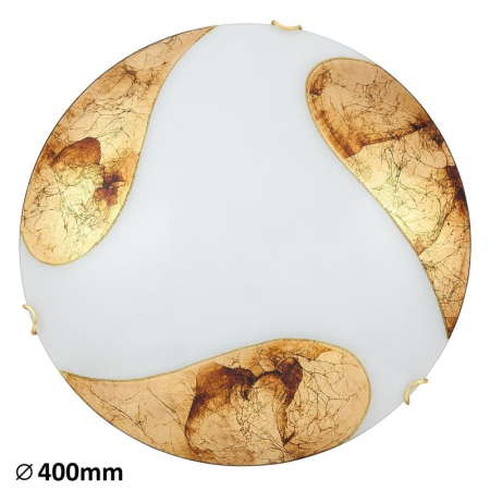 PLAFONIERE MODERNE - Plafoniera Rabalux Art gold 1942 UFO alb  E27 2X60W IP20