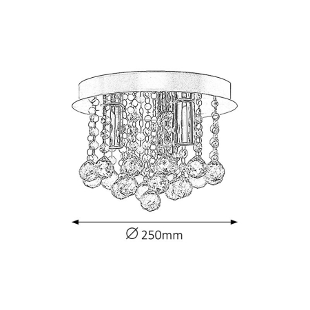 PLAFONIERA  CORINNA 2615 CROM E14 3X40W D250MM [2]