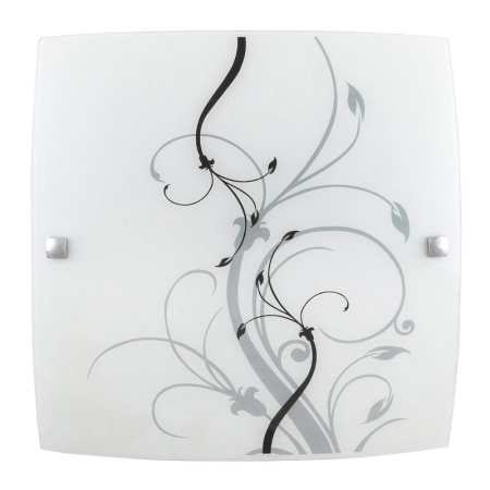 ■ CORPURI DE ILUMINAT - PLAFONIERA  ELINA 3692 ALB NEGRU E27 1X60W 300X300MM