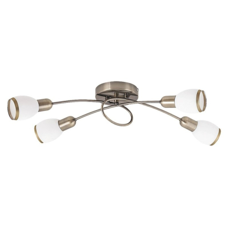 ■ CORPURI DE ILUMINAT - PLAFONIERA RABALUX ELITE 5973 BRONZ ALB E14 4X40W 66X14CM