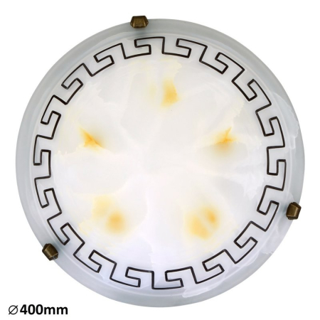 ■ ILUMINAT DE INTERIOR - Plafoniera  Etrusco 7649 UFO alabastru  E27 2X60W IP20