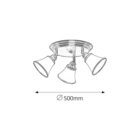 PLAFONIERA RABALUX GRANDO 6548 BRONZ E14 R50 3X40W D400MM [2]