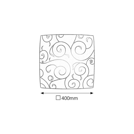 PLAFONIERA  HARMONY LUX ALB E27 2X60W 400X400MM [1]