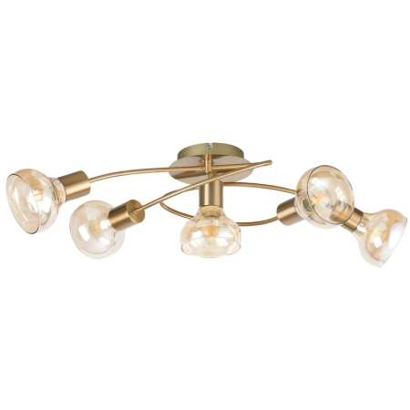 ■ CORPURI DE ILUMINAT - PLAFONIERA RABALUX HOLLY 5552 AURIU ANTIC AMBRA E14 5X40W