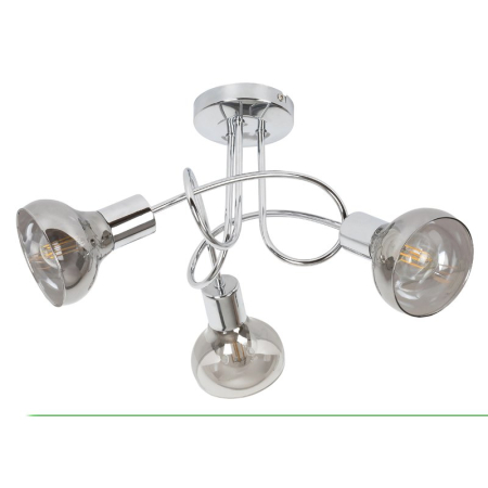 ■ CORPURI DE ILUMINAT - PLAFONIERA HOLLY 5557 CROM FUMURIE E14 3X40W